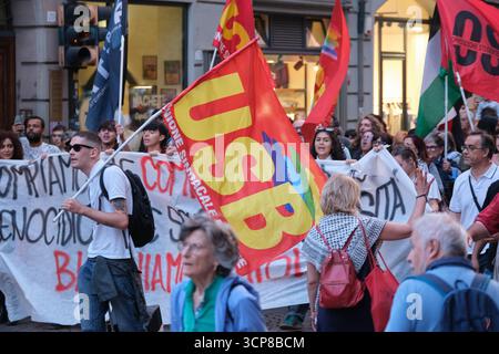 Manifestazione pro-Palestina Modena 24 settembre 2025, Italie Banque D'Images