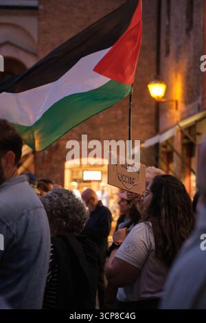 Manifestazione pro-Palestina Modena 24 settembre 2025, Italie Banque D'Images