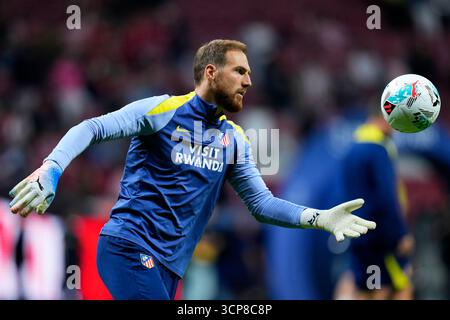 Madrid, Espagne. 24 septembre 2025. Jan Oblak de l'Atletico de Madrid lors du match la Liga EA Sports entre l'Atletico de Madrid et le Rayo Vallecano a joué au Riyad Metropolitano Stadium le 24 septembre 2025 à Madrid, en Espagne. (Photo de Cesar Cebolla/PRESSIN) crédit : AGENCE SPORTIVE PRESSINPHOTO/Alamy Live News Banque D'Images