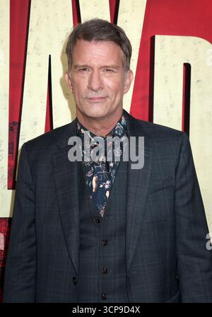 New York, États-Unis. 24 septembre 2025. Thomas Jane assiste à la première mondiale de « Play Dirty » d'Amazon au SVA Theater le 24 septembre 2025 à New York. © Steven Bergman/AFF-USA.COM crédit : AFF/Alamy Live News Banque D'Images