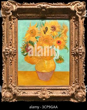 Vincent van Gogh, tournesols, 1888, nature morte post-impressionniste Illustration de Vecteur