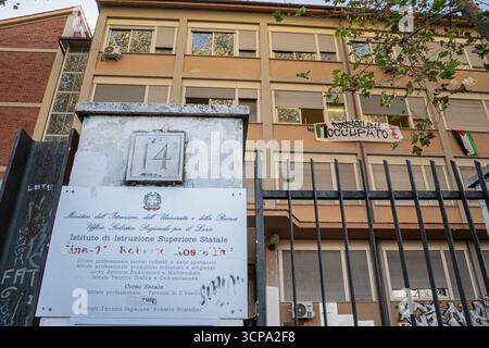 Rome, Italie. 24 septembre 2025. **PAS DE WEB ET DE JOURNAUX SEULEMENT POUR L'ITALIE** Institut Rossellini occupé. Crédit : Agence photo indépendante/Alamy Live News Banque D'Images