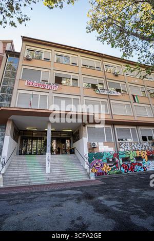 Rome, Italie. 24 septembre 2025. **PAS DE WEB ET DE JOURNAUX SEULEMENT POUR L'ITALIE** Institut Rossellini occupé. Crédit : Agence photo indépendante/Alamy Live News Banque D'Images
