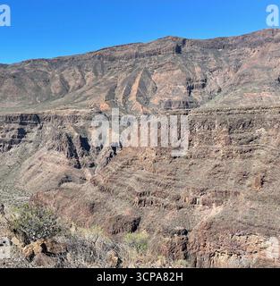 Vue panoramique sur la montagne à Gran Canaria Banque D'Images