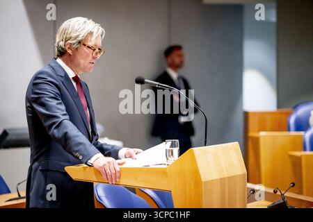 LA HAYE - Foort van Oosten, ministre sortant de la Justice et de la sécurité, la Chambre des représentants débat des émeutes à la Haye ANP /HOLLANDSE HOOGTE /ROBIN UTRECHT pays-bas Out - belgique Out Banque D'Images