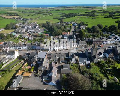 Vue aérienne du village de Whithorn à Galloway Scoltand, photo septembre 2025 Banque D'Images