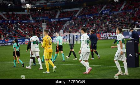 Pampelune, Espagne. 25 septembre 2025. Sport. Football/Soccer.Football match de la Liga EA Sports entre CA Osasuna et Elche CF joué au stade El Sadar à Pampelune (Espagne) le 25 septembre 2025. Crédit : Inigo Alzugaray/cordon Press crédit : CORDON PRESS/Alamy Live News Banque D'Images