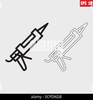 icône de vecteur de mastic d'étanchéité pour pistolet Illustration de Vecteur