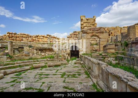 Ruines romaines, Madaure, Souk Ahras, Algérie Banque D'Images
