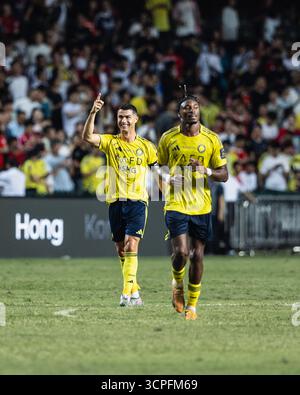 HONG KONG, Chine - 23 AOÛT : lors de la finale de la Super Coupe d'Arabie Saoudite - Al-Nassr vs Al-Ahli au stade de Hong Kong le 23 août 2025 à Hong Kong, Chine Banque D'Images