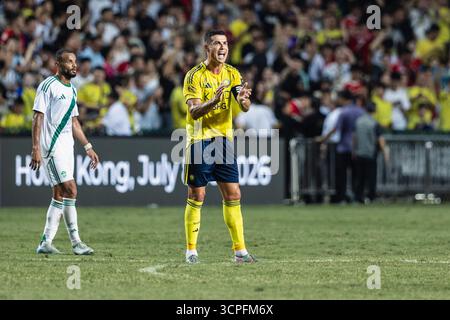 HONG KONG, Chine - 23 AOÛT : lors de la finale de la Super Coupe d'Arabie Saoudite - Al-Nassr vs Al-Ahli au stade de Hong Kong le 23 août 2025 à Hong Kong, Chine Banque D'Images