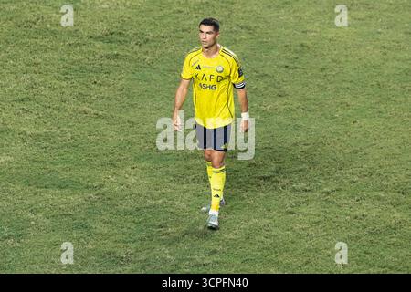 HONG KONG, Chine - 23 AOÛT : lors de la finale de la Super Coupe d'Arabie Saoudite - Al-Nassr vs Al-Ahli au stade de Hong Kong le 23 août 2025 à Hong Kong, Chine Banque D'Images