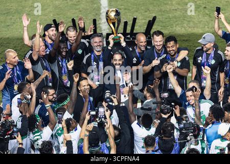 HONG KONG, Chine - 23 AOÛT : lors de la finale de la Super Coupe d'Arabie Saoudite - Al-Nassr vs Al-Ahli au stade de Hong Kong le 23 août 2025 à Hong Kong, Chine Banque D'Images