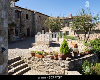 Vignoni Alto, ville médiévale à Vignoni a San Quirico d'Orcia dans la province de Sienne, Italie Banque D'Images
