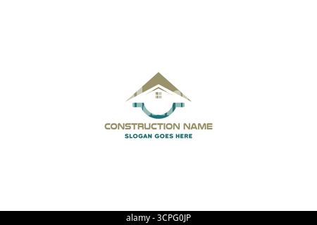 Logo immobilier, logo de propriété, logo de construction, logo de toit, logo d'agent immobilier, logo de bâtiment, logo de maison, logo de bâtiment, logo d'entreprise, immobilier Illustration de Vecteur