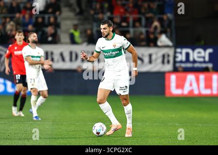 Pampelune, Espagne. 25 septembre 2025. Rafa Mir (Elche) Football/Football : Espagnol 'la Liga EA Sports' match entre CA Osasuna - Elche CF à l'Estadio El Sadar à Pampelune, Espagne . Crédit : Mutsu Kawamori/AFLO/Alamy Live News Banque D'Images