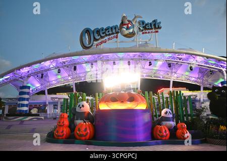 Hong Kong, Chine. 26 septembre 2025. Décoration Helloween à Hong Kong Ocean Park le 26 septembre 2025 à Hong Kong. Hong Kong Ocean Park assistez aujourd'hui à l'avant-première du Helloween Fest à Hong Kong Ocean Park. (Crédit image : © Kobe Li/Nexpher images via ZUMA Press Wire) USAGE ÉDITORIAL SEULEMENT ! Non destiné à UN USAGE commercial ! Banque D'Images