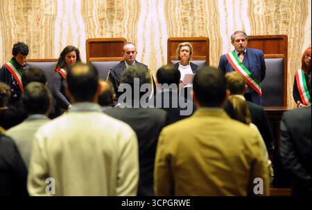 Milan, . 17 décembre 2014. MILAN - LECTURE DE LA PEINE DE 16 ANS DE CONDAMNATION D'ALBERTO STASI POUR LE MEURTRE DE CHIARA POGGI, COUR D'ASSISES D'APPEL BIS. SUR LA PHOTO DE DROITE, VOUS POUVEZ VOIR LE CHEF DE ALBERTO STASI Credit : Independent photo Agency/Alamy Live News Banque D'Images