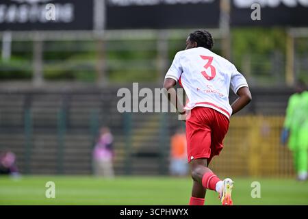 Roeselare, Belgique. 18 septembre 2025. Nick Mokabakila (3) de Monaco photographié lors du match de la phase de la Ligue des jeunes de l'UEFA de la saison 2025 - 2026 entre le Club Brugge KV et L'AS Monaco le 18 septembre 2025 à Roeselare, Belgique. (Photo de David Catry/Sportpix) crédit : Sportpix/Alamy Live News Banque D'Images
