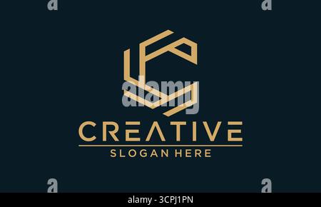 Un logo lettre C moderne avec des lignes courtes et dynamiques, présenté comme un graphique vectoriel. Parfait pour la marque d'entreprise, l'identité d'entreprise, Illustration de Vecteur