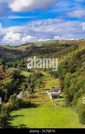 Vue le long de Monsal Dale dans le parc national de Peak District depuis Monsal Head. Bakewell, Derbyshire Dales, Derbyshire, Angleterre, Royaume-Uni, Grande-Bretagne Banque D'Images