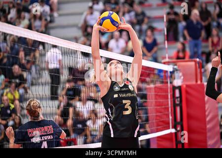 Oristano, Italie. 26 septembre 2025. Troisième place finale - Vakifbank Istanbul vs Panionios Atene, match test de volleyball à Oristano, Italie, septembre 26 2025 crédit : Agence photo indépendante/Alamy Live News Banque D'Images