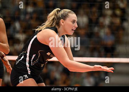 Oristano, Italie. 26 septembre 2025. Troisième place finale - Vakifbank Istanbul vs Panionios Atene, match test de volleyball à Oristano, Italie, septembre 26 2025 crédit : Agence photo indépendante/Alamy Live News Banque D'Images