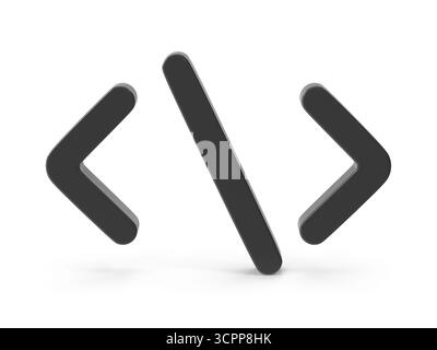 Symbole de code 3d. Banque D'Images