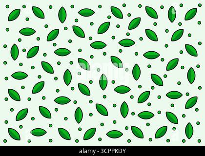 Motif de feuilles botaniques frais. Design calme et naturel Illustration de Vecteur