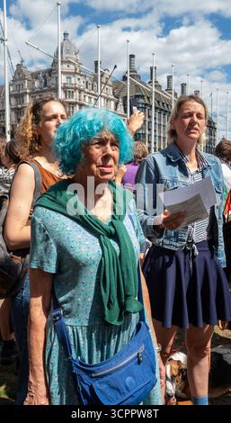 Londres, Royaume-Uni, 9 août 2025 : des partisans pro-Palestine manifestent sur la place du Parlement crédit :Ian Humphreys Banque D'Images