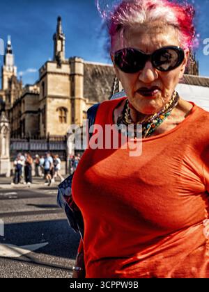 Londres, Royaume-Uni, 9 août 2025 : des partisans pro-Palestine manifestent sur la place du Parlement crédit :Ian Humphreys Banque D'Images