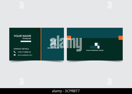 Modèle de carte de visite minimaliste moderne pour la marque d'entreprise professionnelle et le design élégant. Illustration de Vecteur