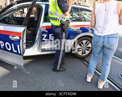 la force de police autrichienne est comme tous les autres symboles de police et signes de la force de police de l'autriche Banque D'Images