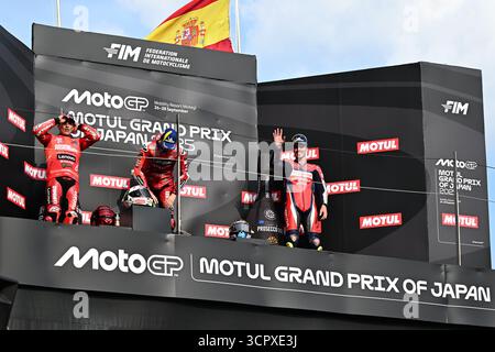 Motegi, Japon. 28 septembre 2025. Le coureur Ducati Marc Marquez couronné champion du monde 2025 en MotoGP japon organisé à Mobility Resort Motegi le 28 septembre 2025 crédit : Agence photo indépendante/Alamy Live News Banque D'Images