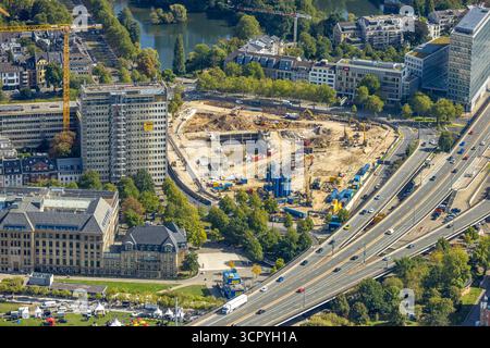 Luftbild, Baustelle Haroldstraße, Abriss des ehemaligen Innenministeriums und geplantes neues Verwaltungszentrum für die Landesverwaltung Nordrhein-Westfalen, Unterbilk, Düsseldorf, Ruhrgebiet, Nordrhein-Westfalen, Deutschland ACHTUNGxMINDESTHONORARx60xEURO *** vue aérienne, chantier de construction Haroldstraße, démolition de l'ancien ministère de l'intérieur et projet de nouveau centre administratif pour l'administration de l'État de Rhénanie-du-Nord-Westphalie, Unterbilk, Düsseldorf, région de la Ruhr, Rhénanie-du-Nord-Westphalie, Allemagne ATTENTIONxMINDESTHONORARx60xEURO Banque D'Images