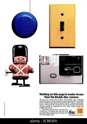 1983 Kodak Disc Camera 4000 ad, casse-noisette jouet Banque D'Images