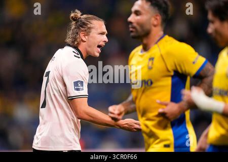 Broendby, Danemark. 28 septembre 2025. Superligakampen mellem Broendby IF og OB paa Broendby Stadion soendag den 28. septembre 2025. Crédit : Ritzau/Alamy Live News Banque D'Images