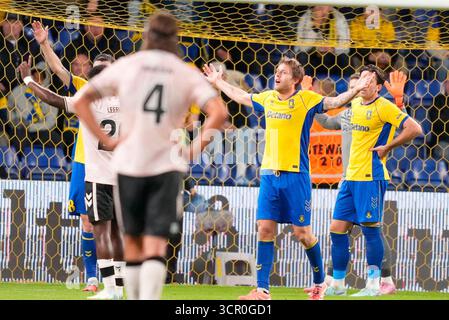Broendby, Danemark. 28 septembre 2025. Superligakampen mellem Broendby IF og OB paa Broendby Stadion soendag den 28. septembre 2025. Crédit : Ritzau/Alamy Live News Banque D'Images