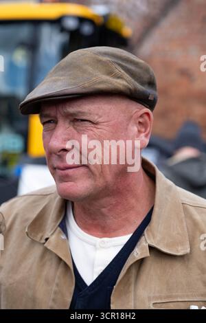 Liverpool, Merseyside, Royaume-Uni. 28 septembre 2025. Gareth Wyn Jones assiste à la manifestation Farmers to action contre la proposition des gouvernements travaillistes d'introduire une taxe de succession de 20 % sur les exploitations agricoles d'une valeur de plus de 1 million de livres sterling lors de la conférence du Parti travailliste à Liverpool. Credit Mark Lear / Alamy Live News Banque D'Images