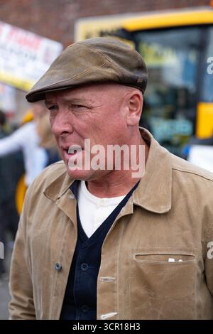 Liverpool, Merseyside, Royaume-Uni. 28 septembre 2025. Gareth Wyn Jones assiste à la manifestation Farmers to action contre la proposition des gouvernements travaillistes d'introduire une taxe de succession de 20 % sur les exploitations agricoles d'une valeur de plus de 1 million de livres sterling lors de la conférence du Parti travailliste à Liverpool. Credit Mark Lear / Alamy Live News Banque D'Images