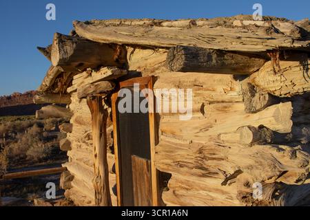 Chalet historique Wolfe dans le parc national des Arches Banque D'Images