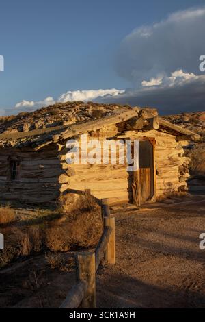 Chalet historique Wolfe dans le parc national des Arches Banque D'Images