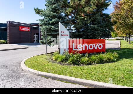 Siège social de Lenovo Canada à Markham. Lenovo est une entreprise technologique chinoise. Banque D'Images