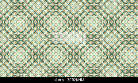 Un motif géométrique détaillé et répétitif composé de cercles imbriqués dans différentes nuances de vert, présenté isolé sur un fond transparent. Illustration de Vecteur