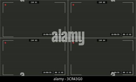 Ensemble de recouvrement CCTV Illustration de Vecteur