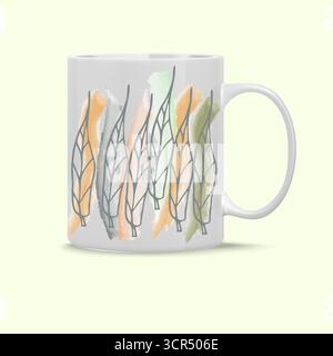 Arbres d'automne abstraits avec aquarelle, coupe d'automne Illustration de Vecteur