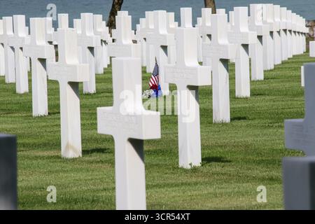 Cimetière Américain en Normandie Banque D'Images