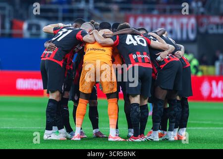 Milan, Italien. 28 septembre 2025. Joueurs de l'AC Milan vus pendant la Serie A 2025/26 match de football entre l'AC Milan et la SSC Napoli au San Siro Stadium crédit : dpa/Alamy Live News Banque D'Images