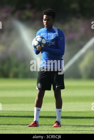 Estevao de Chelsea lors d'une séance d'entraînement au Cobham Training Ground, Londres. Date de la photo : lundi 29 septembre 2025. Banque D'Images