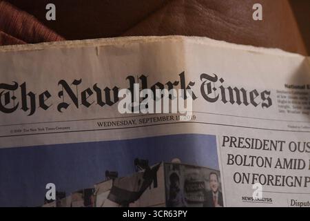 Kastrup/Copenhague/Danemark/29 SEPTEMBRE 2025/American issue du New york Times Daily dans la capitale danoise.. Photo.Francis Joseph Dean/Dean Pictures non destiné à un usage commercial et éditorial seulement Banque D'Images